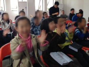 Chinese Students Clapping